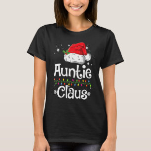 Camiseta Navidades divertidos de Santa Auntie Claus a la fa