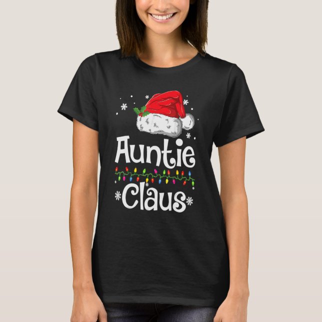 Camiseta Navidades divertidos de Santa Auntie Claus a la fa (Anverso)