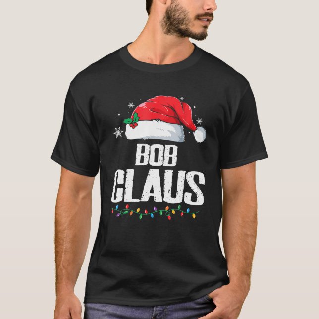 Camiseta Navidades divertidos de Santa Bob Claus en familia (Anverso)