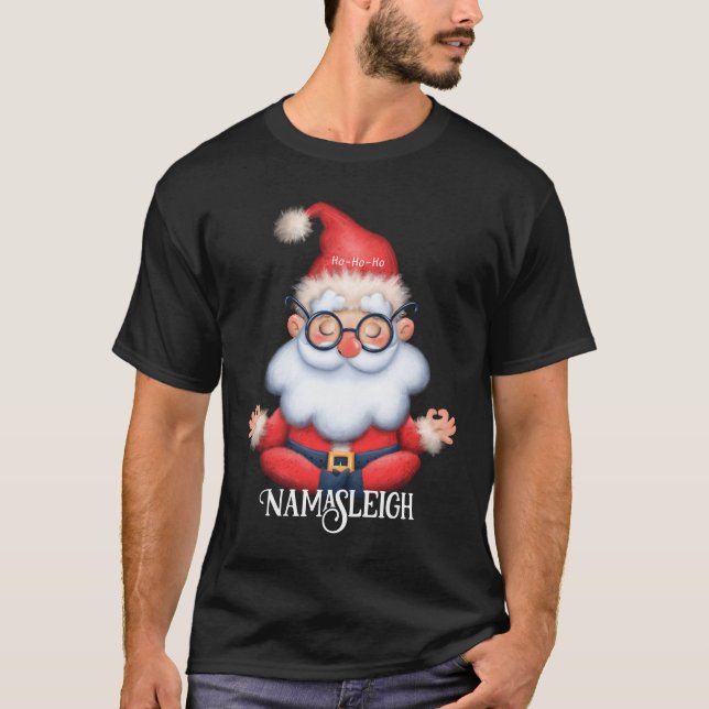 Camiseta Navidades divertidos de Santa Claus Namasleigh (Anverso)