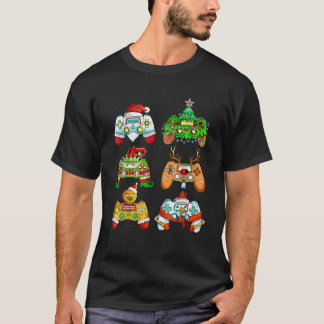 Camiseta Navidades divertidos de Santa Elf Gaming Controlle