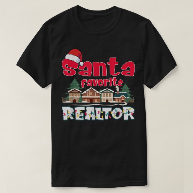 Camiseta Navidades divertidos de Santa Favorita Realtor Paj (Diseño del anverso)