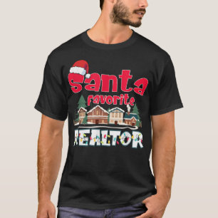 Camiseta Navidades divertidos de Santa Favorita Realtor Paj