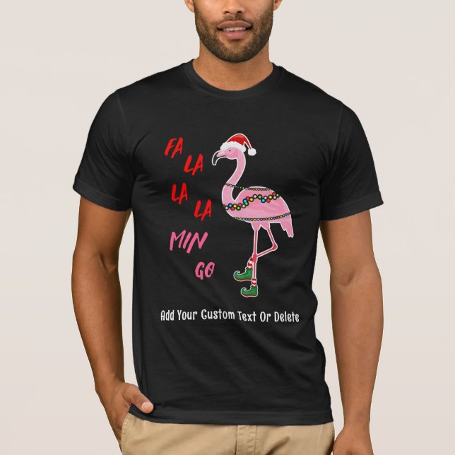 Camiseta Navidades divertidos de Santa Flamingo Floatie en  (Anverso)