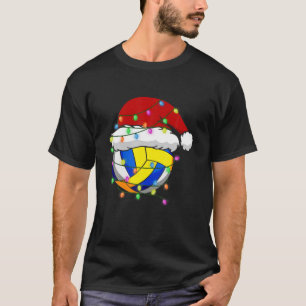 Camiseta Navidades divertidos de Santa Hat Volleyball Sport