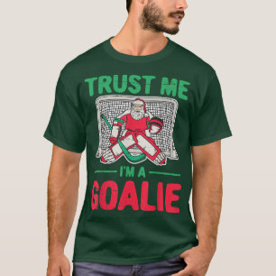 Camiseta Navidades divertidos de Santa Ice Hockey Goaltende