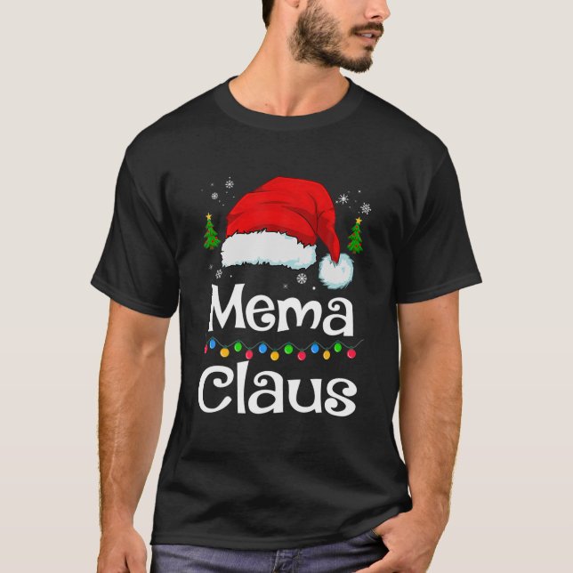 Camiseta Navidades divertidos de Santa Mema Claus que coinc (Anverso)