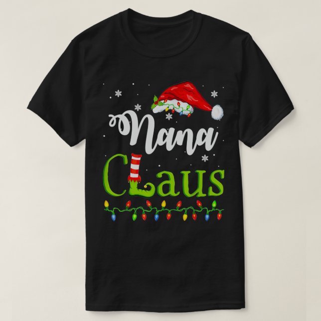 Camiseta Navidades divertidos de Santa Nana Claus que coinc (Diseño del anverso)