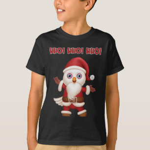 Camiseta Navidades divertidos de Santa Owl