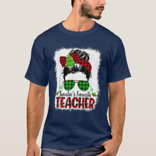 Camiseta Navidades divertidos de Santa Red, profesora favor