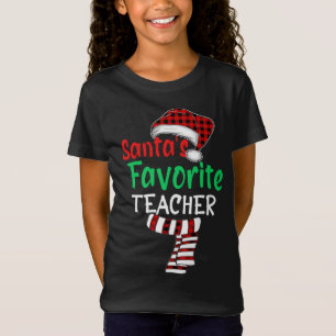 Camiseta Navidades divertidos de Santa Red, profesora favor