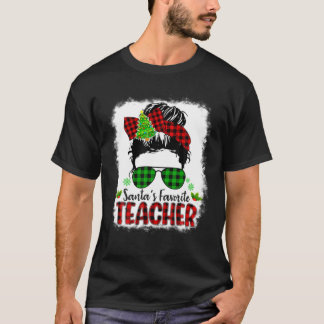 Camiseta Navidades divertidos de Santa Red, profesora favor
