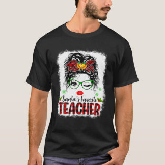 Camiseta Navidades divertidos de Santa Red, profesora favor
