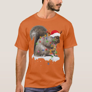 Camiseta Navidades divertidos de Santa Squirrel iluminan a
