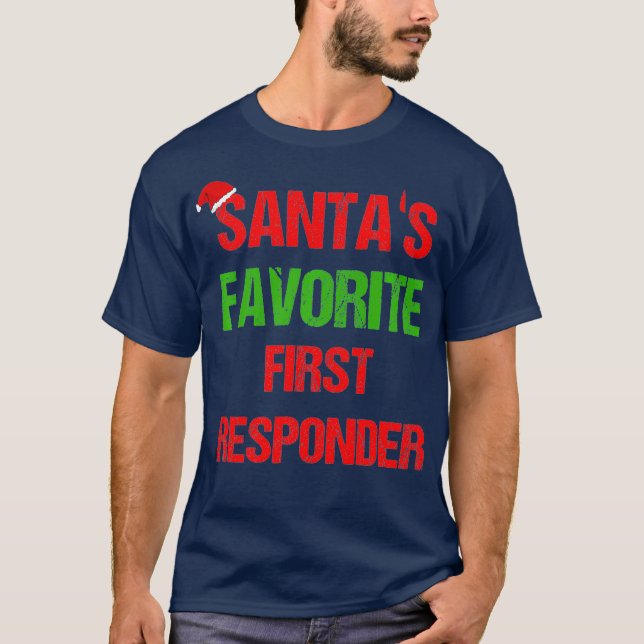 Camiseta Navidades divertidos de Santas favoritas de primer (Anverso)