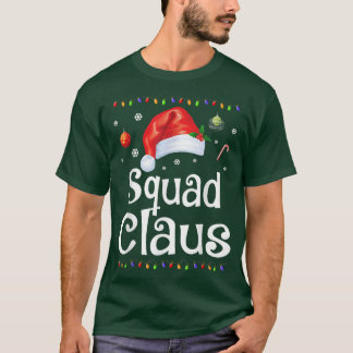 Camiseta Navidades divertidos de Squad Claus Pajamas Santa