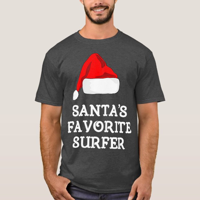 Camiseta Navidades divertidos de Surfista favorito de los a (Anverso)