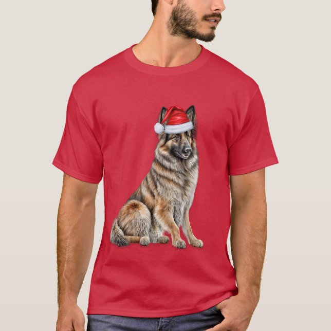 Camiseta Navidades divertidos de Tervuren Dog Lover (Anverso)