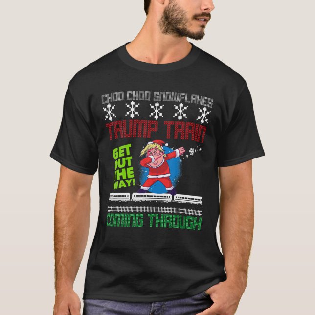 Camiseta Navidades divertidos de Trump Train (Anverso)