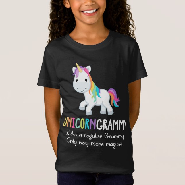 Camiseta Navidades divertidos de unicornio Grammy cute mági (Anverso)