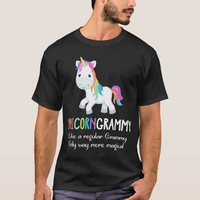Camiseta Navidades divertidos de unicornio Grammy cute mági (Anverso)