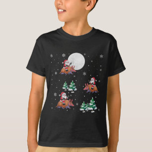 Camiseta Navidades divertidos del árbol navideño Santa Ridi