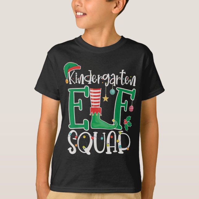 Camiseta Navidades divertidos del ELF Squad de niños ELF Te (Anverso)