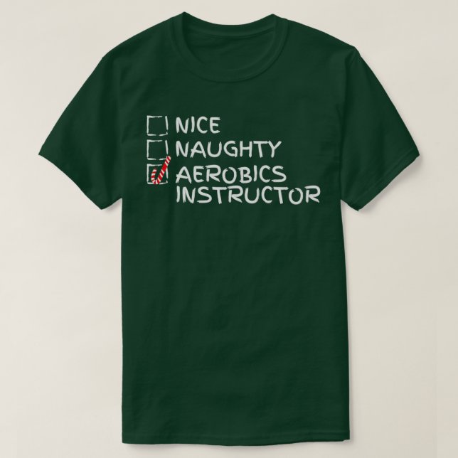 Camiseta Navidades divertidos del instructor de aeróbica de (Diseño del anverso)