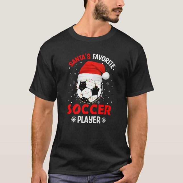 Camiseta Navidades divertidos del jugador favorito de fútbo (Anverso)