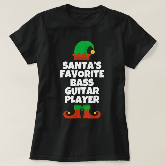Camiseta Navidades divertidos del mejor guitarrista del baj (Diseño del anverso)