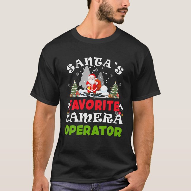 Camiseta Navidades divertidos del operador favorito de cáma (Anverso)