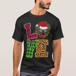 Camiseta Navidades divertidos del Sphynx Cat Santa Hat Leop