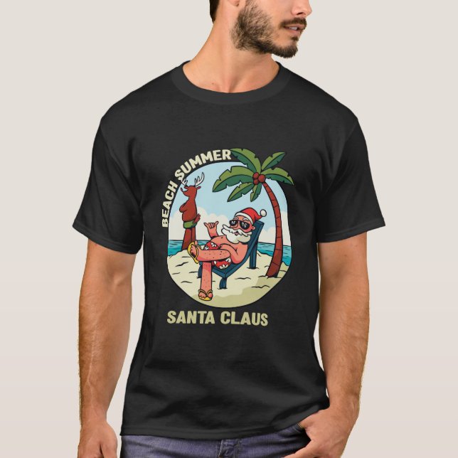 Camiseta Navidades divertidos del verano en la playa de San (Anverso)