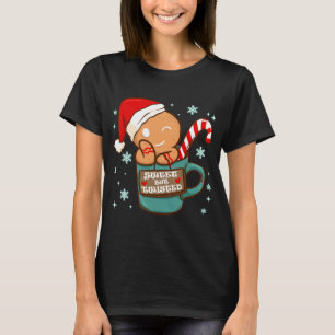 Camiseta Navidades divertidos, dulces pero torcidas jengibr