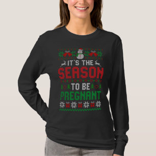 Camiseta Navidades divertidos Embarazo Invitación del bebé 