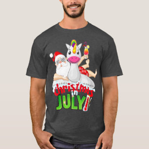 Camiseta Navidades divertidos en julio de unicornio en Navi