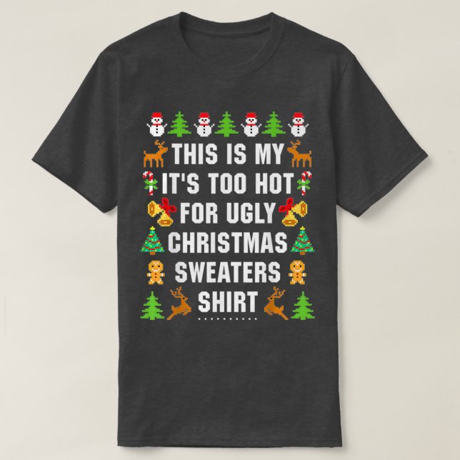Camiseta Navidades divertidos en julio de vacaciones de ver (Diseño del anverso)