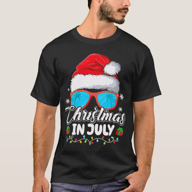 Camiseta Navidades divertidos en julio Gafas de sol de Sant (Anverso)
