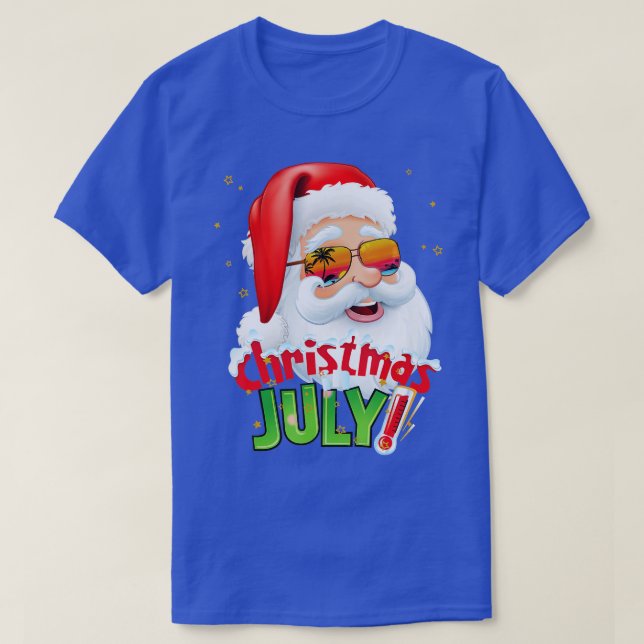 Camiseta Navidades divertidos en julio Gafas de sol de vera (Diseño del anverso)