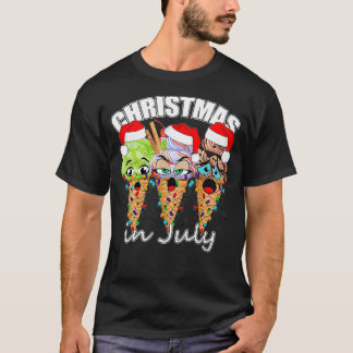 Camiseta Navidades divertidos en julio Icecream en verano