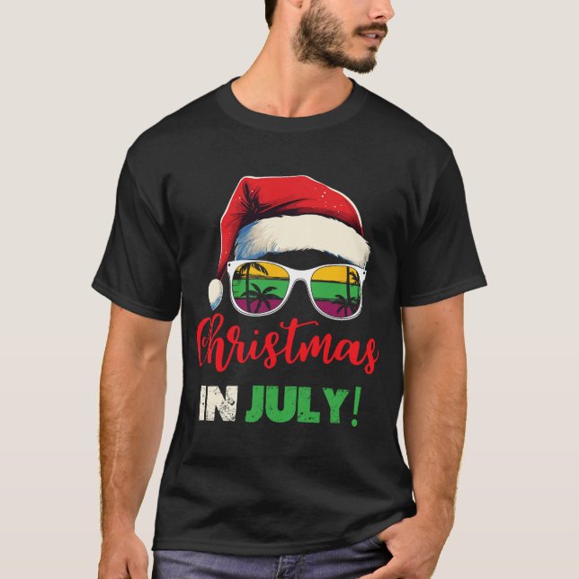 Camiseta Navidades divertidos en julio verano de Shirt Sant (Anverso)