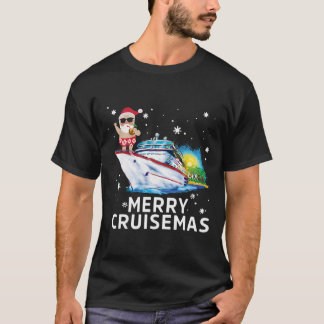 Camiseta Navidades divertidos en Merry Cruisemas 2021 Santa