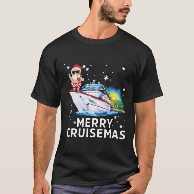 Camiseta Navidades divertidos en Merry Cruisemas 2021 Santa (Anverso)