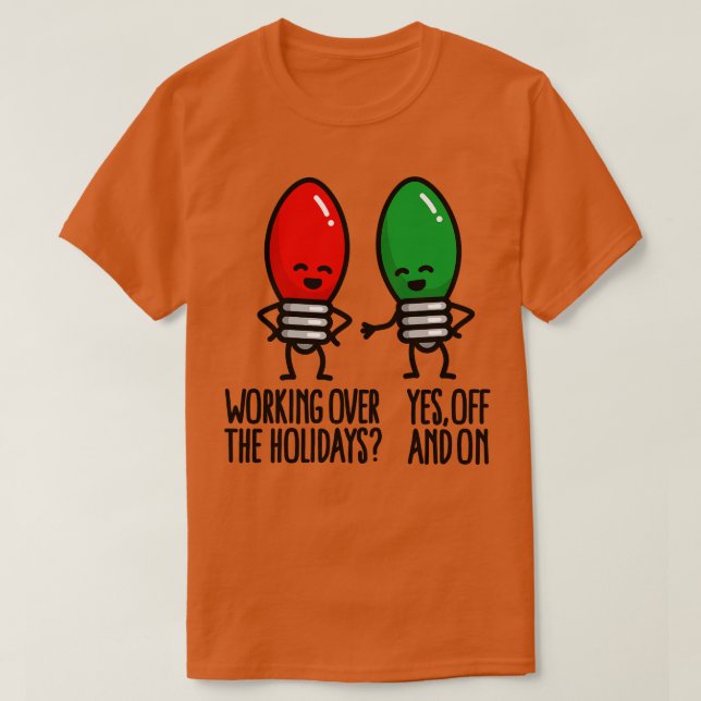 Camiseta Navidades divertidos encienden el juego de palabra (Diseño del anverso)