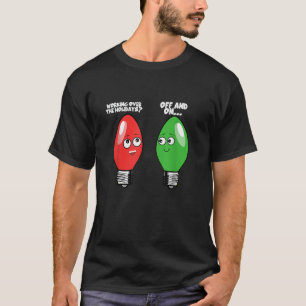Camiseta Navidades divertidos encienden las bombillas duran