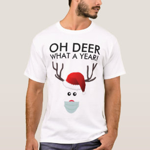 Camiseta Navidades divertidos enfrentan familia de renos ma