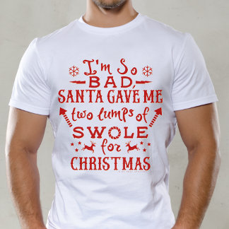 Camiseta Navidades divertidos entrenan en el gimnasio para