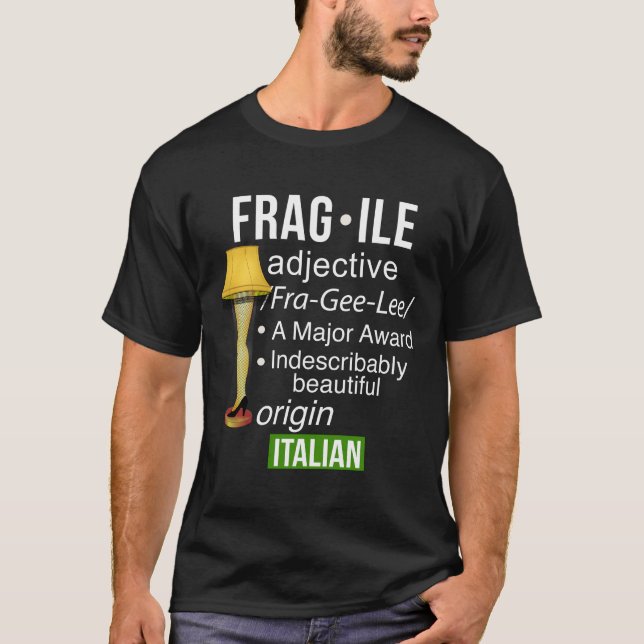 Camiseta Navidades divertidos Frágiles premio mayor Leg Lam (Anverso)