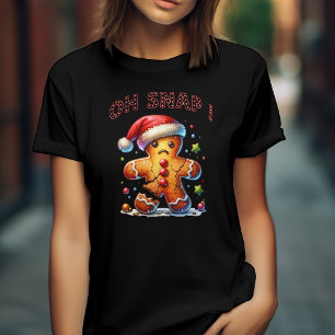 Camiseta Navidades divertidos Gingerbread man, chasquido