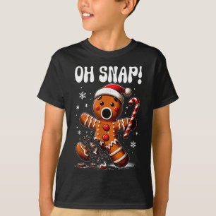 Camiseta Navidades divertidos Gingerbread Man Oh Snap Set P